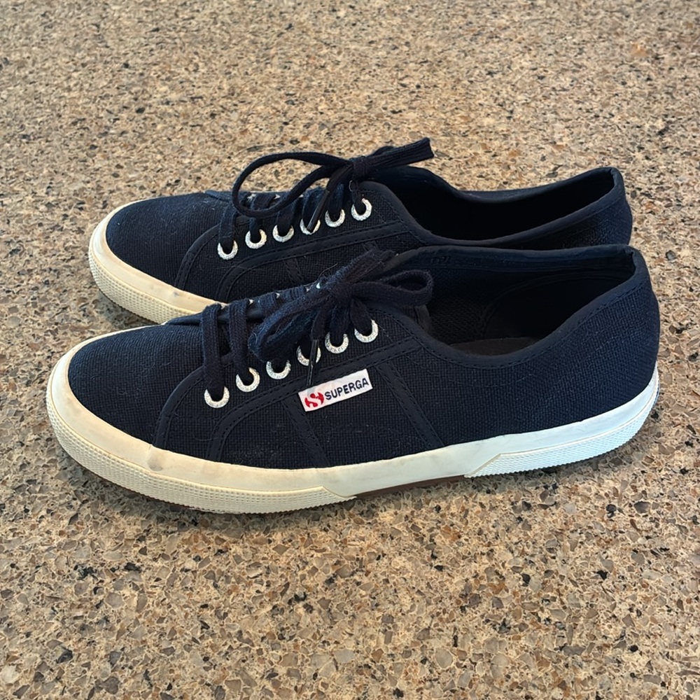 9W/7.5M (EU 40) Superga 2750 Cotu Classic Sneakers - Navy White - Picture 3 of 9